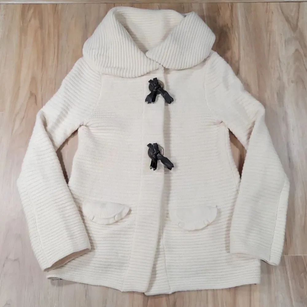 ☔️🔹️Caslon Nordstrom Cream Lamb's Wool Cowl Neck Sweater Small